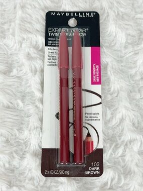 Maybelline New York Expert Wear Twin Eye & Brow Pencils 102 Dark Brown